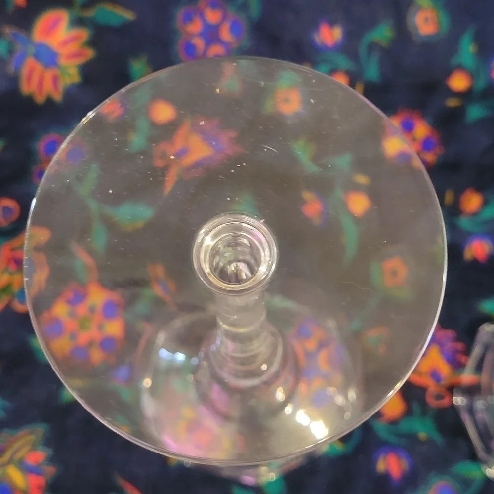2 Blown Glass Princess‎ House Heritage Violet Candlestick Candle Holder Wavy Rim